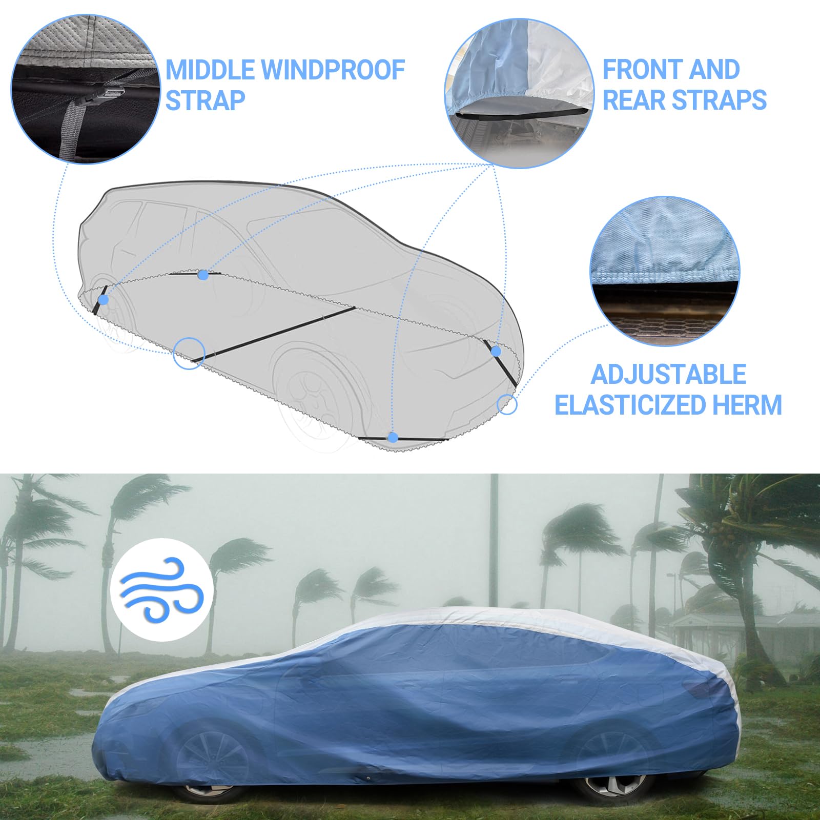 leader-accessories-hyvek-all-weather-waterproof-car-cover-breathable-and-uv-prot image 3