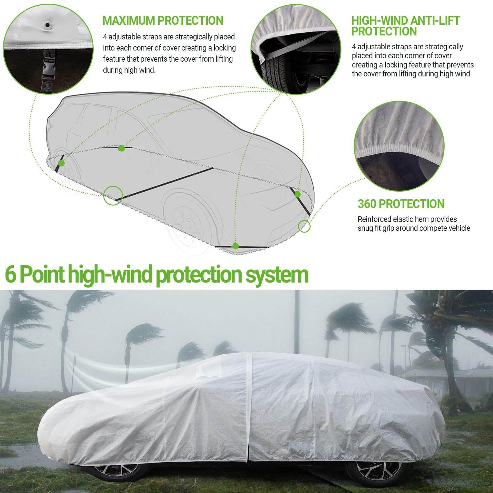 leader-accessories-hyvek-all-weather-waterproof-car-cover-for-full-size-sedans-b image 3