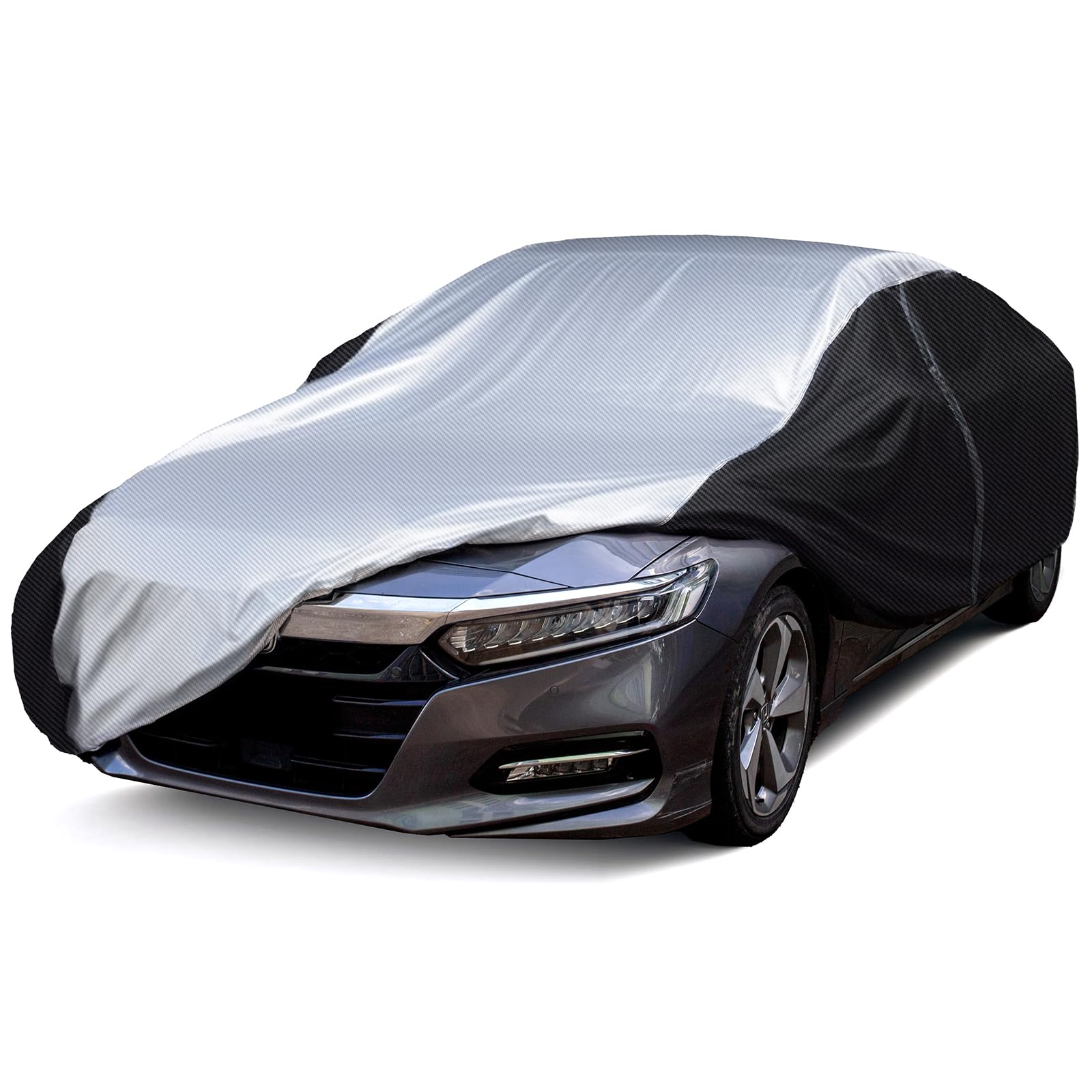 leader-accessories-luxury-carbon-fiber-all-weather-car-cover-with-zipper image 2
