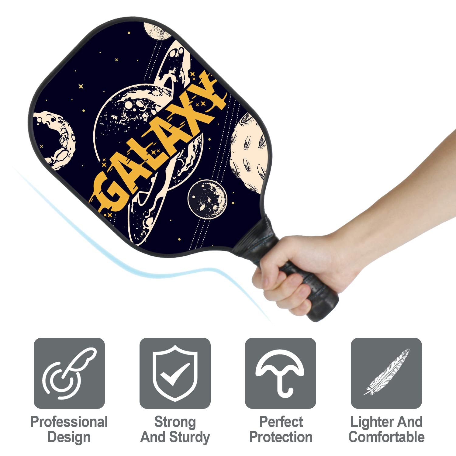 leader-accessories-lightweight-graphite-pickleball-paddle-set-galaxy image 2