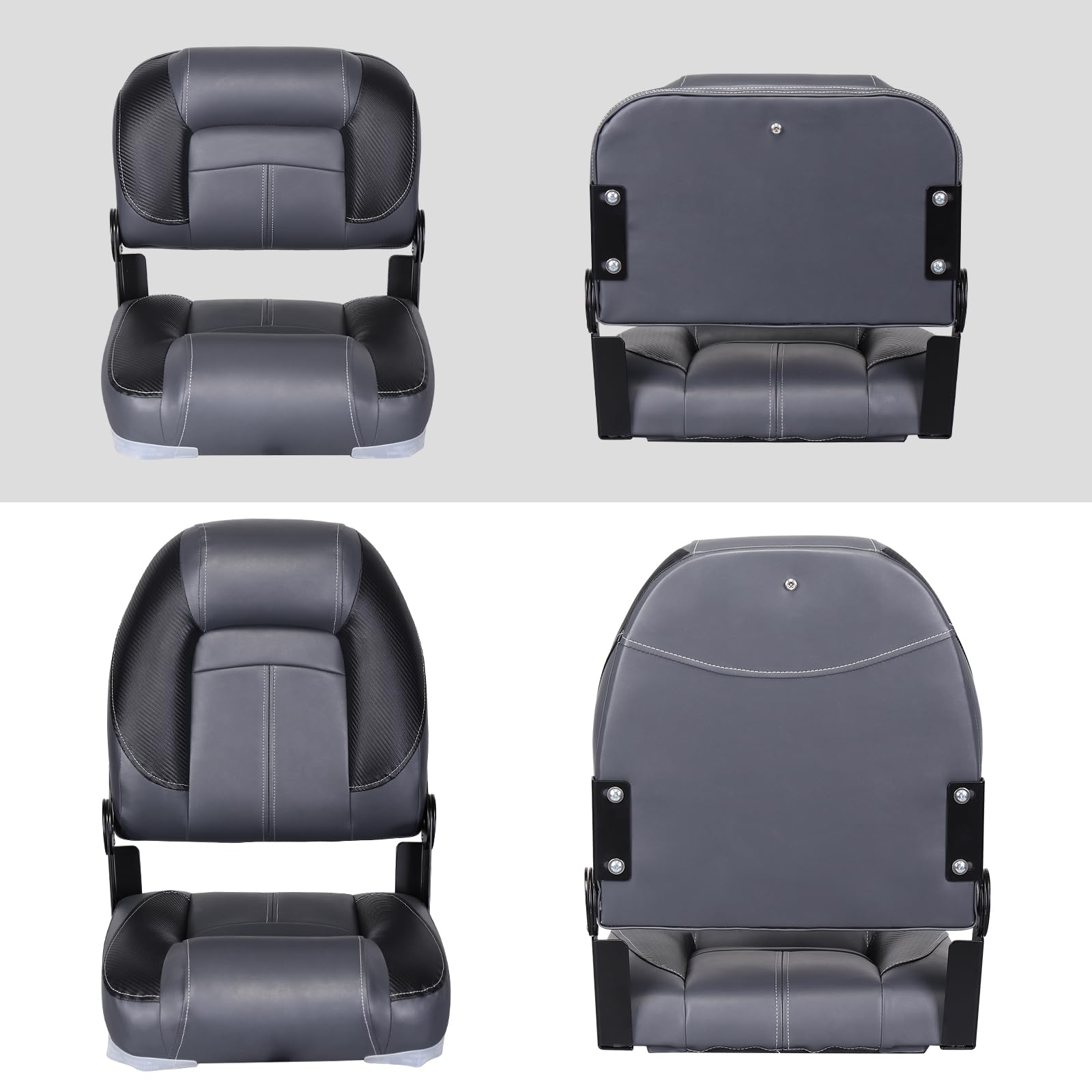 leader-accessories-50-high-back-bass-boat-bench-seat-marine-grade-vinyl-fold-dow image 3