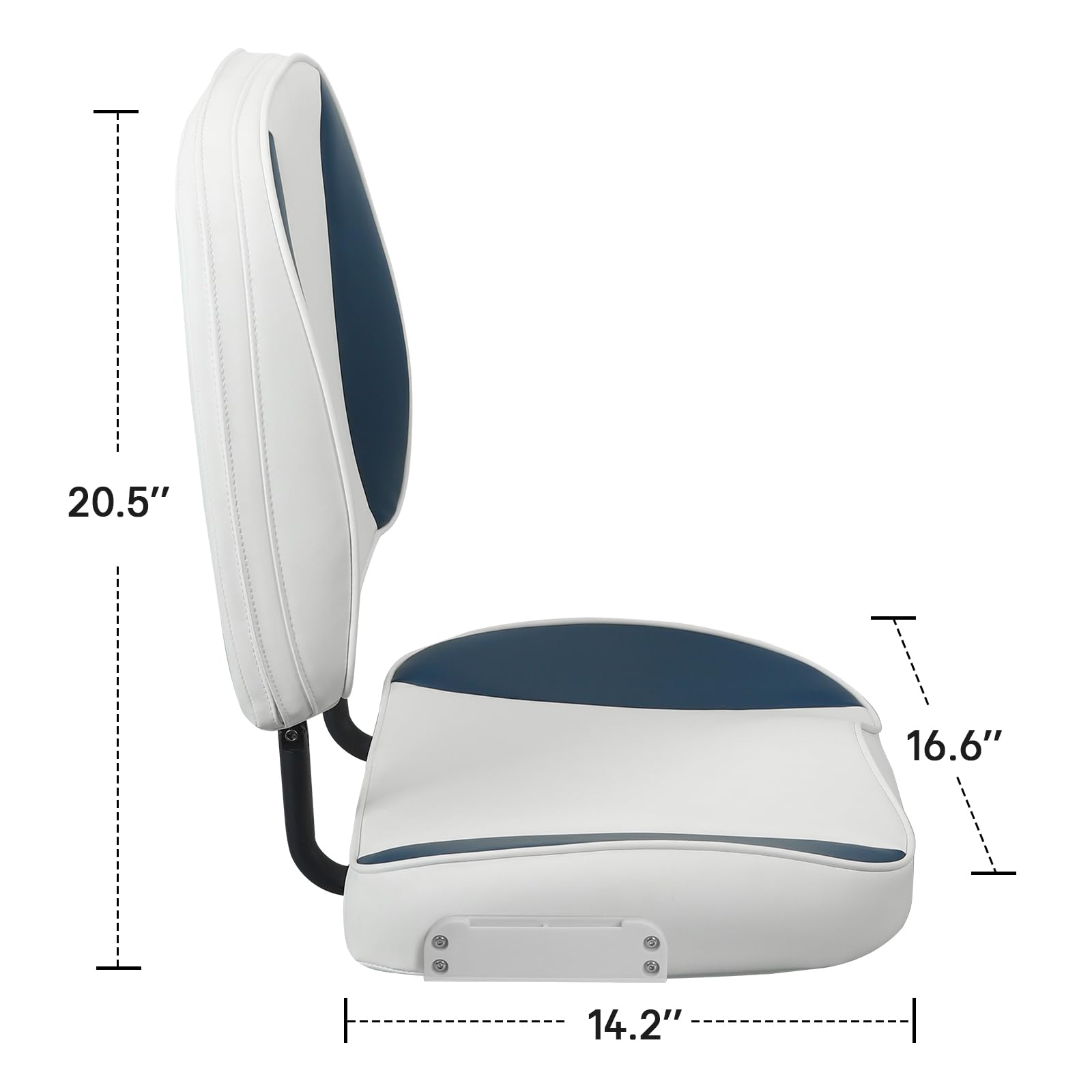 leader-accessories-low-back-folding-fishing-boat-seat-with-caddy-organizer image 3