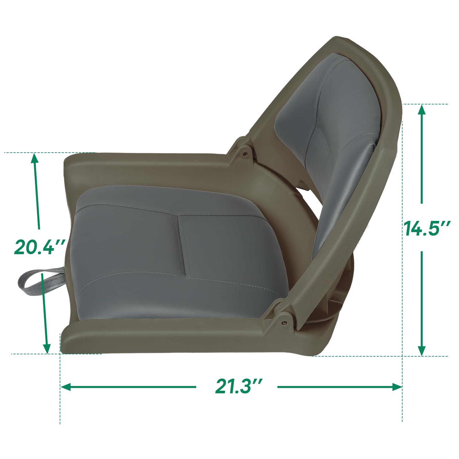 leader-accessories-folding-molded-padded-boat-seat-comfortable-fishing-seat-with image 2
