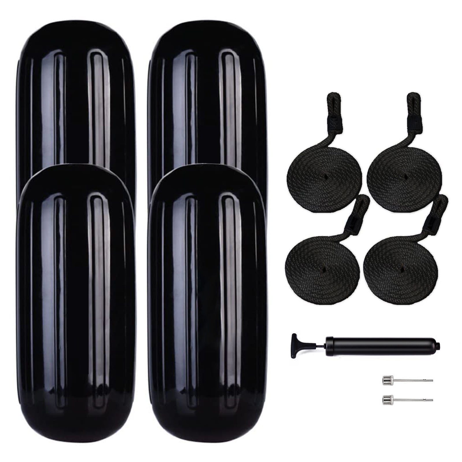leader-accessories-hole-through-middle-ribbed-boat-fender-4-pack-26-x-10-uv-resi image 1