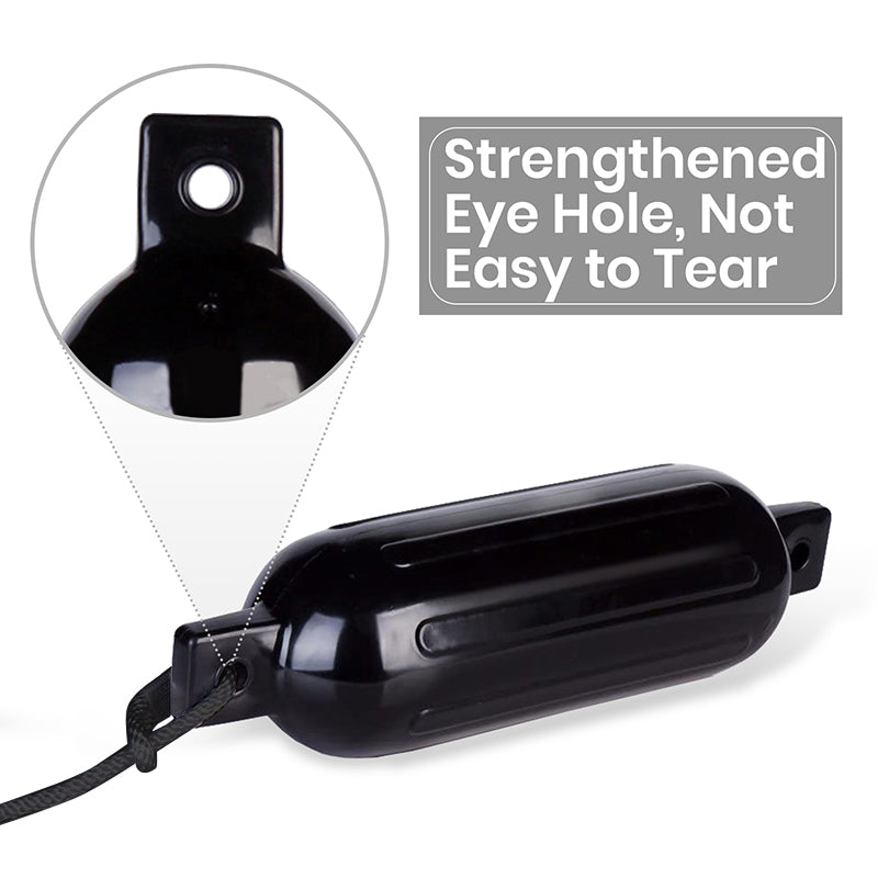 leader-accessories-oval-twin-eye-ribbed-boat-fender-4-pack-27-x-8-5-marine-grade image 4