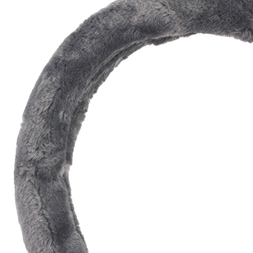 bdk-sheepskin-faux-wool-fleece-steering-wheel-cover-warm-cozy-universal-fit-14-5 image 8