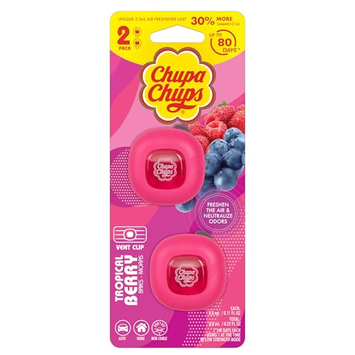 bdk-chupa-chups-tropical-berry-car-air-freshener-long-lasting-vent-clip-with-adj image 7