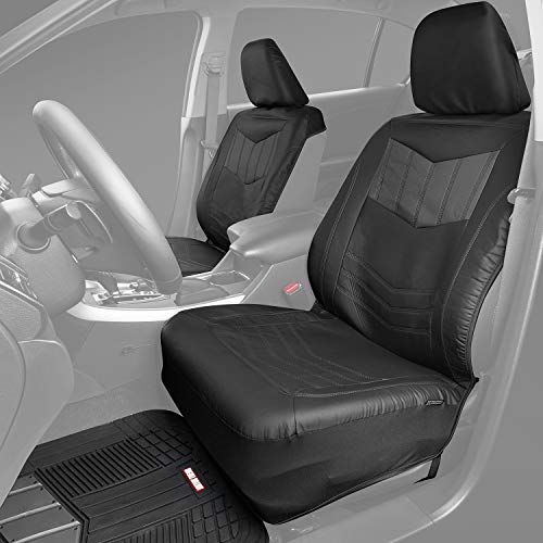 motor-trend-supersport-2-pack-front-seat-covers-4-piece-floor-mats-waterproof-re image 7