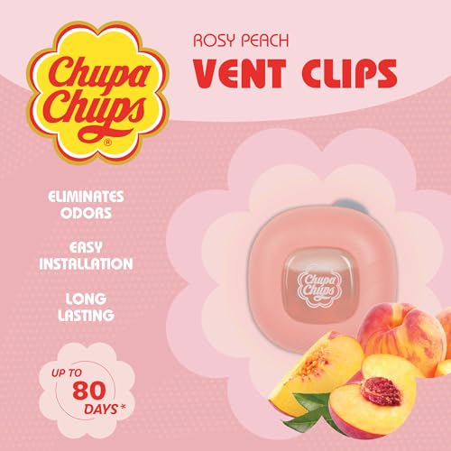 bdk-chupa-chups-car-air-freshener-rosy-peach-40-day-lasting-vent-clip image 8