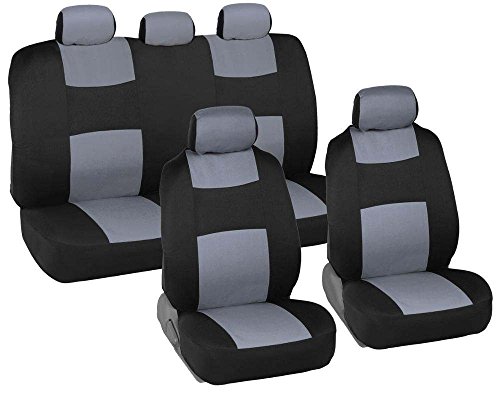 bdk-gray-deluxe-low-back-front-seat-covers-rear-bench-cover-for-honda-accord-ful image 8