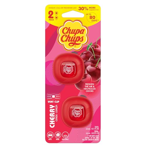 bdk-chupa-chups-candy-cherry-car-air-freshener-vent-clip-long-lasting-adjustable image 7