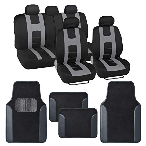 bdk-carxs-forza-series-full-set-seat-covers-with-floor-mats-light-gray image 7