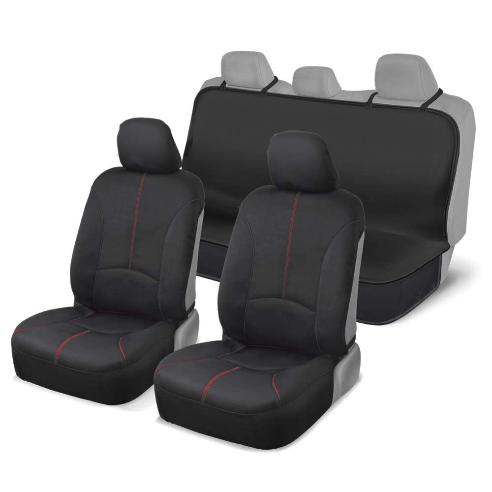 motor-trend-spillguard-waterproof-neoprene-seat-cover-set-front-and-rear image 1