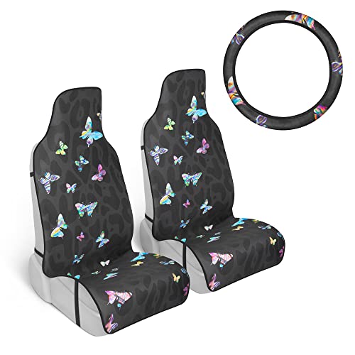 carbella-black-leopard-butterfly-car-seat-covers-2-pack-with-steering-wheel-cove image 7
