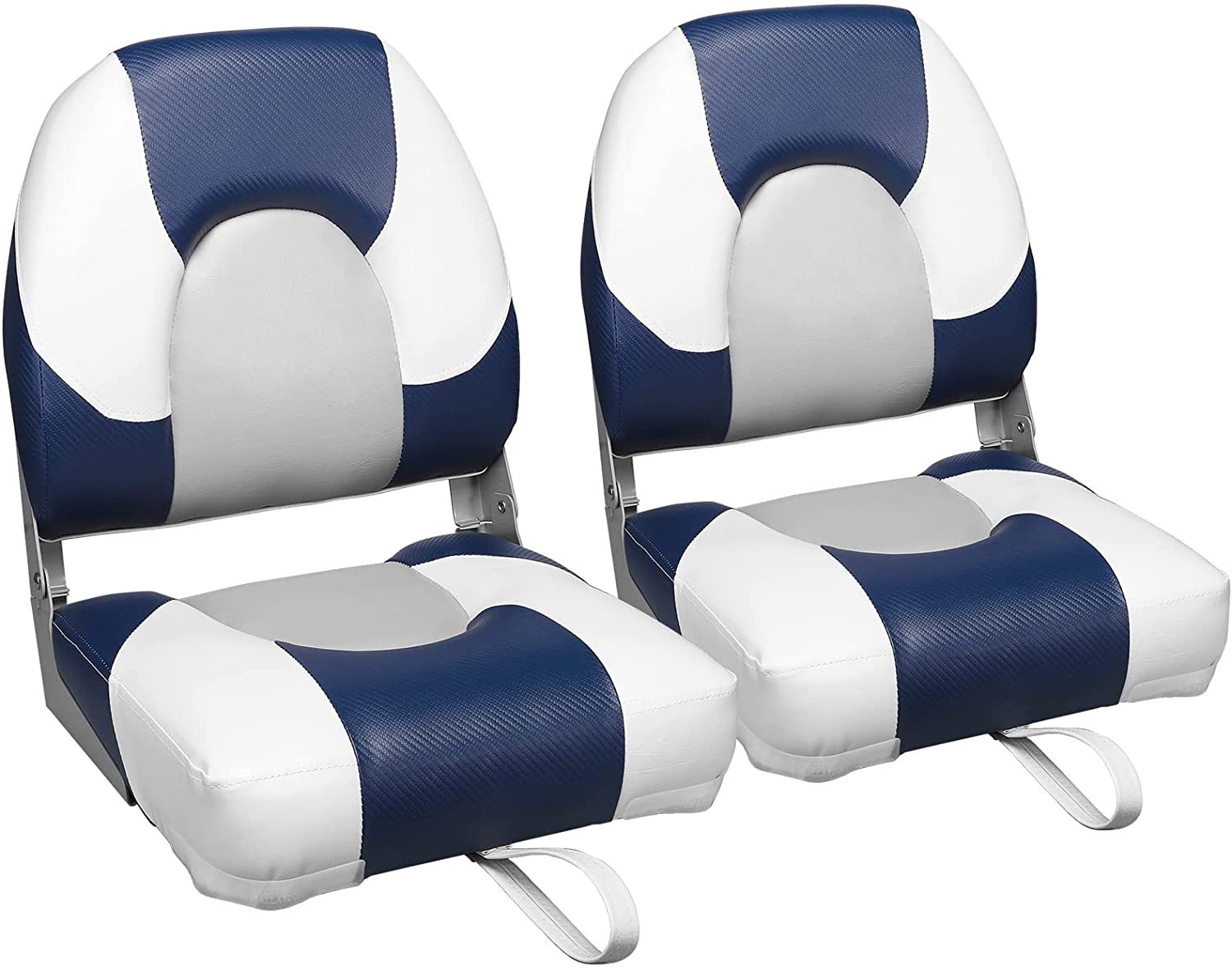 leader-accessories-high-back-folding-fishing-boat-seats-2-seats-marine-grade-vin image 1