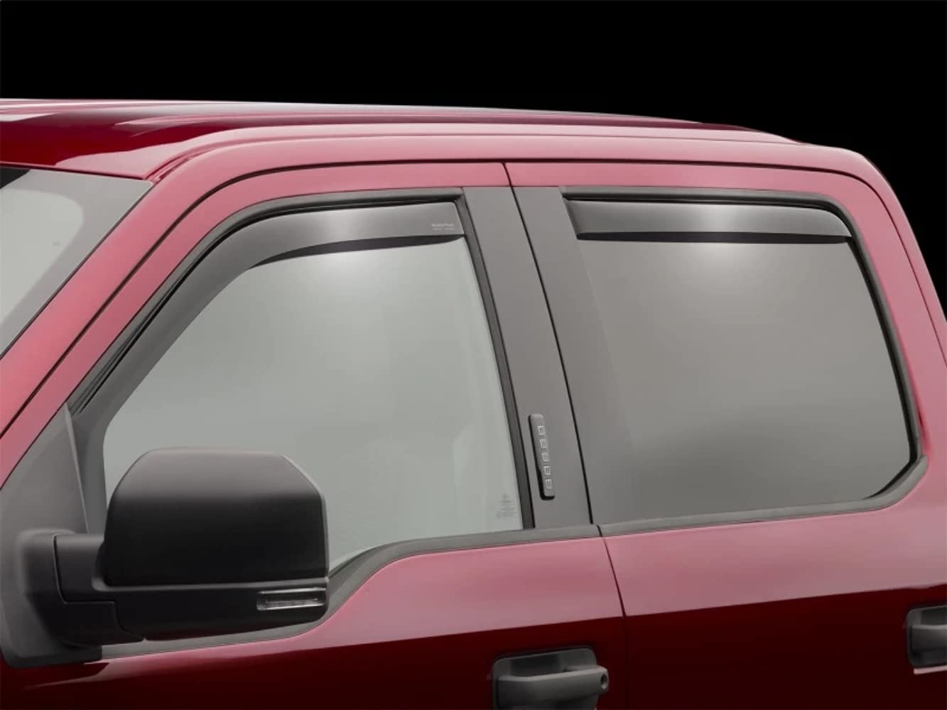 weathertech-side-window-deflectors-for-ford-f-150-f-250-f-350-f-450-crew-cab-fro image 4