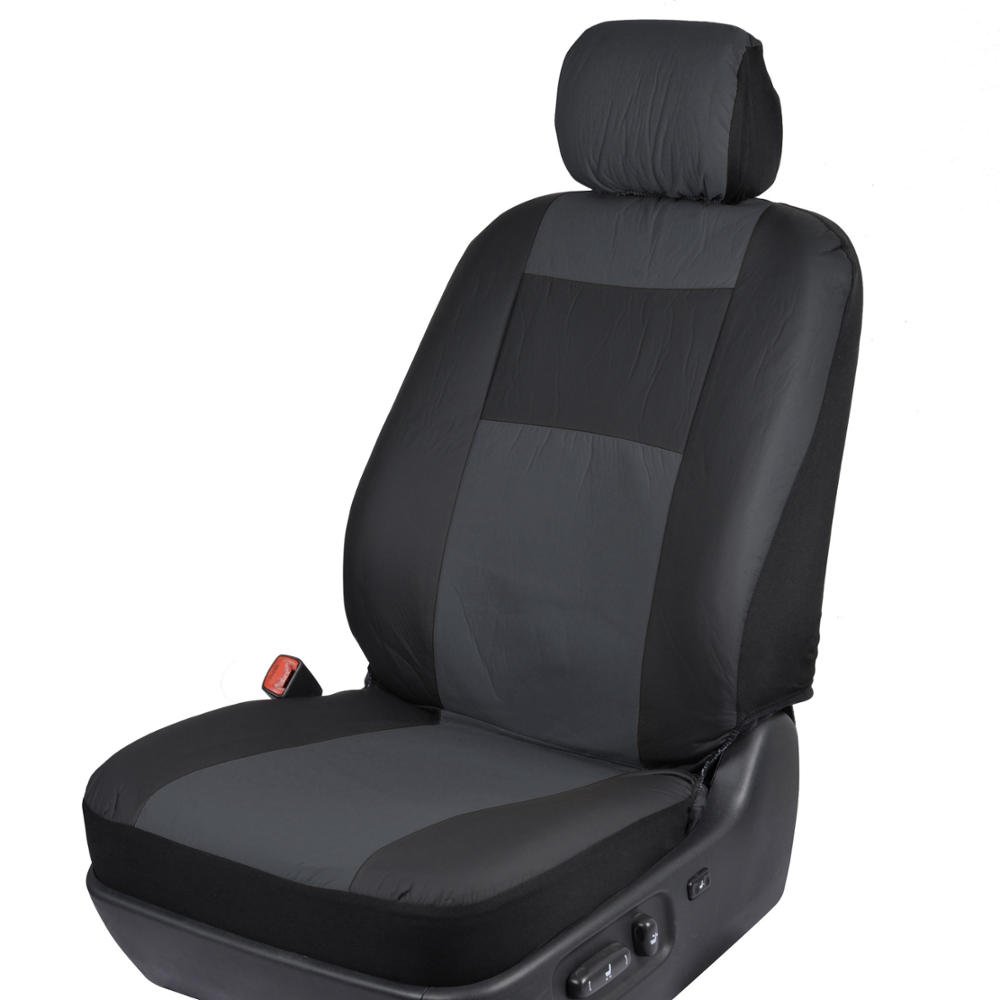 bdk-os-409-black-charcoal-synthetic-leather-full-set-car-seat-covers-2-tone-wate image 7