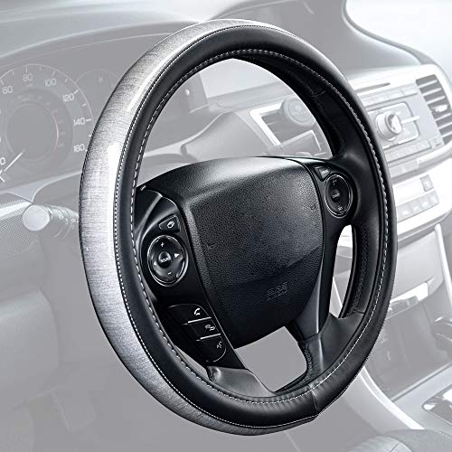 bdk-carbella-glitter-steering-wheel-cover-silver-14-5-15-inch image 8