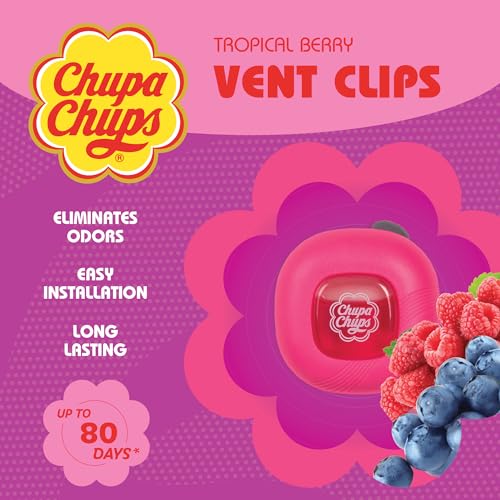 bdk-chupa-chups-tropical-berry-car-air-freshener-long-lasting-vent-clip-with-adj image 8