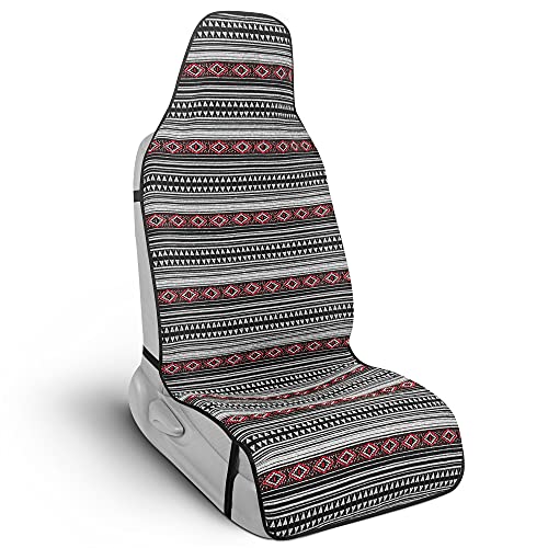 bdk-black-saddle-blanket-car-seat-covers-for-front-seats-2-pack-baja-mexican-wov image 8