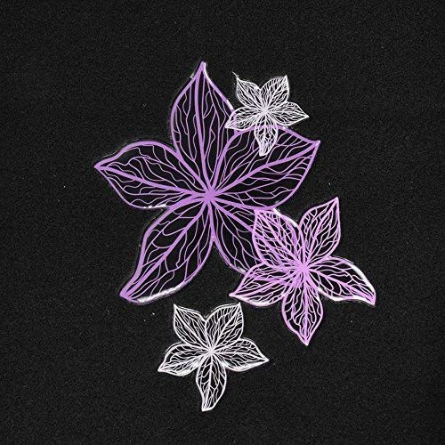 pretty-rugs-gift-pack-purple-flowers-design-black-carpet-floor-mats-with-steerin image 5