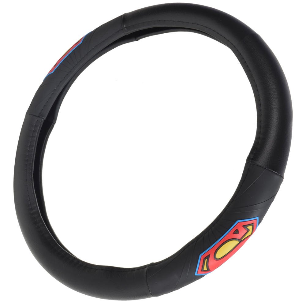 bdk-warner-bros-dc-comics-superman-steering-wheel-cover-ergonomic-grip-universal image 8
