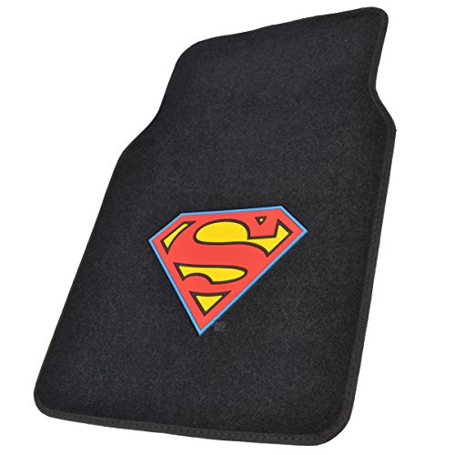 bdk-superman-carpet-floor-mats-4-piece-set-black image 7