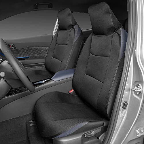 bdk-easyfit-front-seat-covers-set-of-2-with-integrated-headrest-covers-black image 8