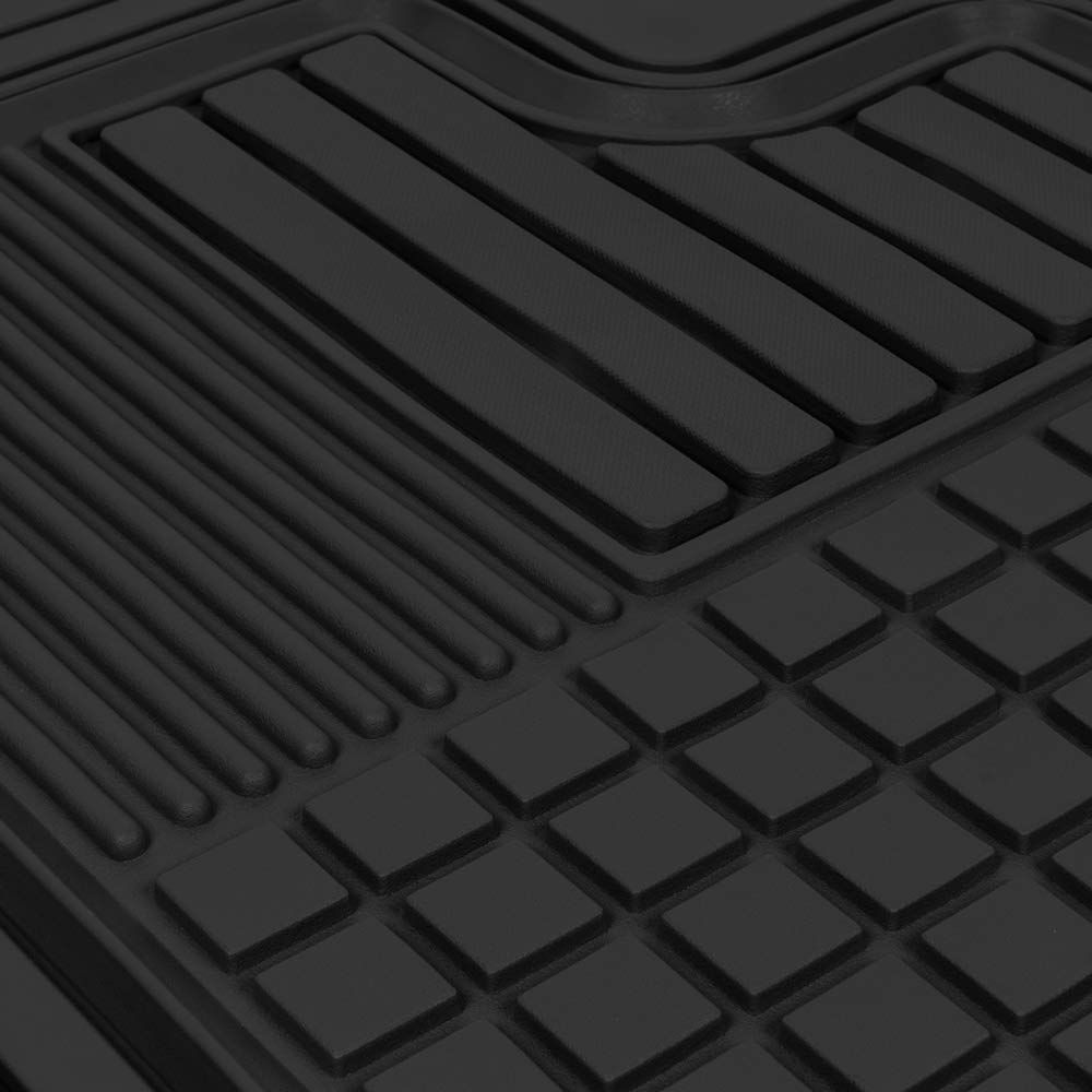 bdk-cat-large-2-piece-heavy-duty-all-weather-rubber-car-floor-mats-trunk-cargo-m image 5