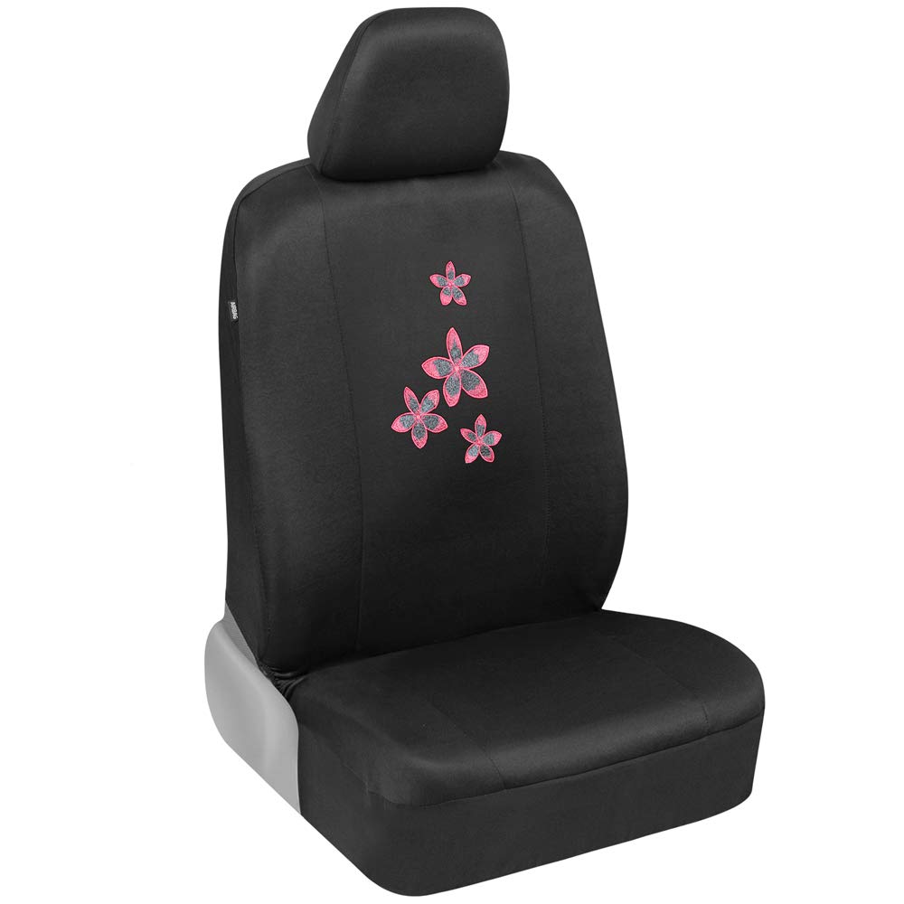 bdk-pink-floral-flower-print-car-seat-covers-full-set-with-steering-wheel-cover- image 7