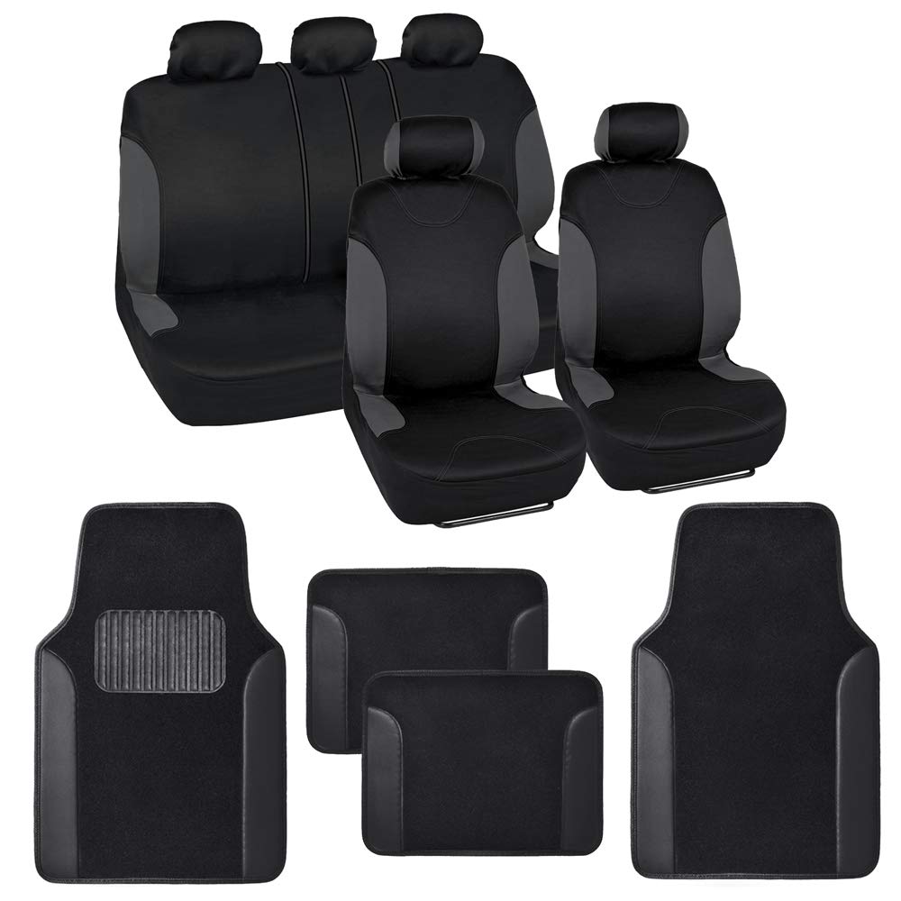 bdk-polypro-2-tone-pink-full-set-car-seat-covers-with-matching-floor-mats-front- image 8