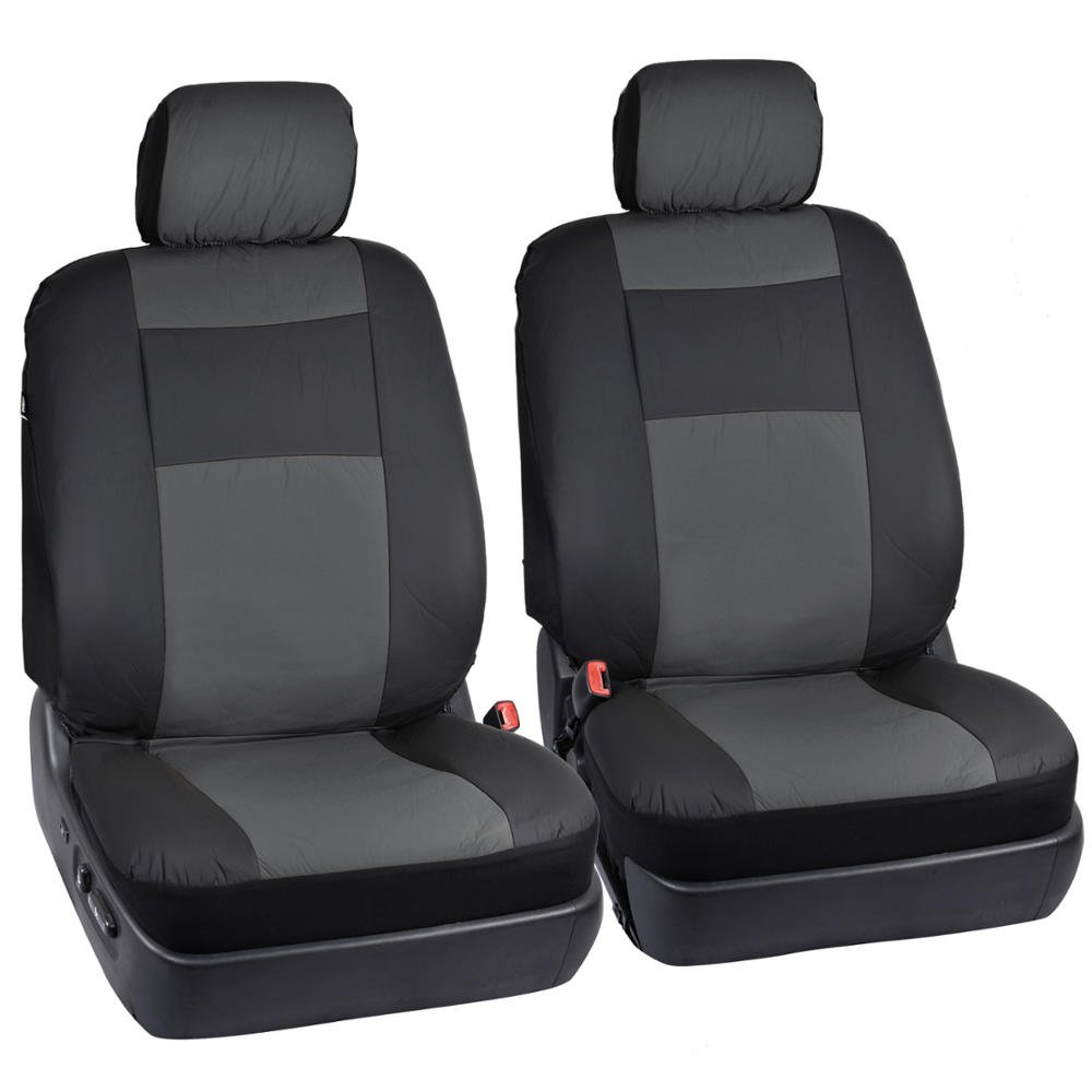 bdk-os-409-black-charcoal-synthetic-leather-full-set-car-seat-covers-2-tone-wate image 2
