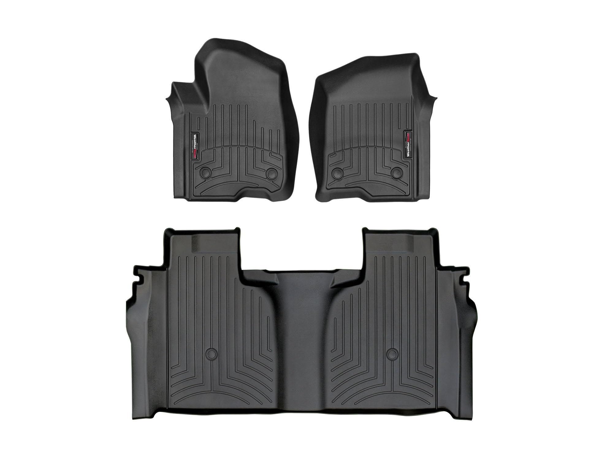 weathertech-custom-fit-floorliners-for-chevrolet-silverado-gmc-sierra-1st-2nd-ro image 1