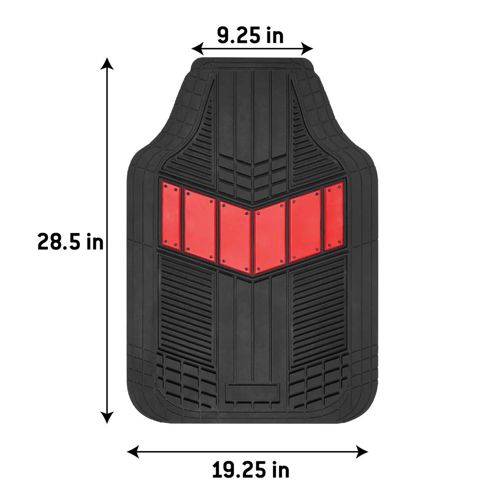 bdk-autosport-sporty-red-full-car-seat-cover-rubber-floor-mat-set-front-rear-2-t image 6