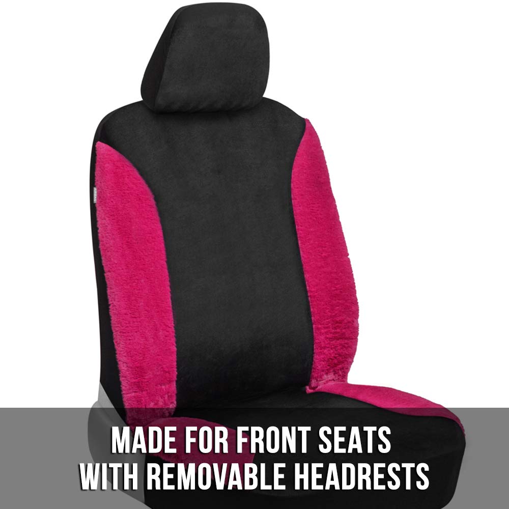 bdk-auto-sc-2414-hp-faux-wool-low-back-seat-covers-universal-sideless-front-seat image 4
