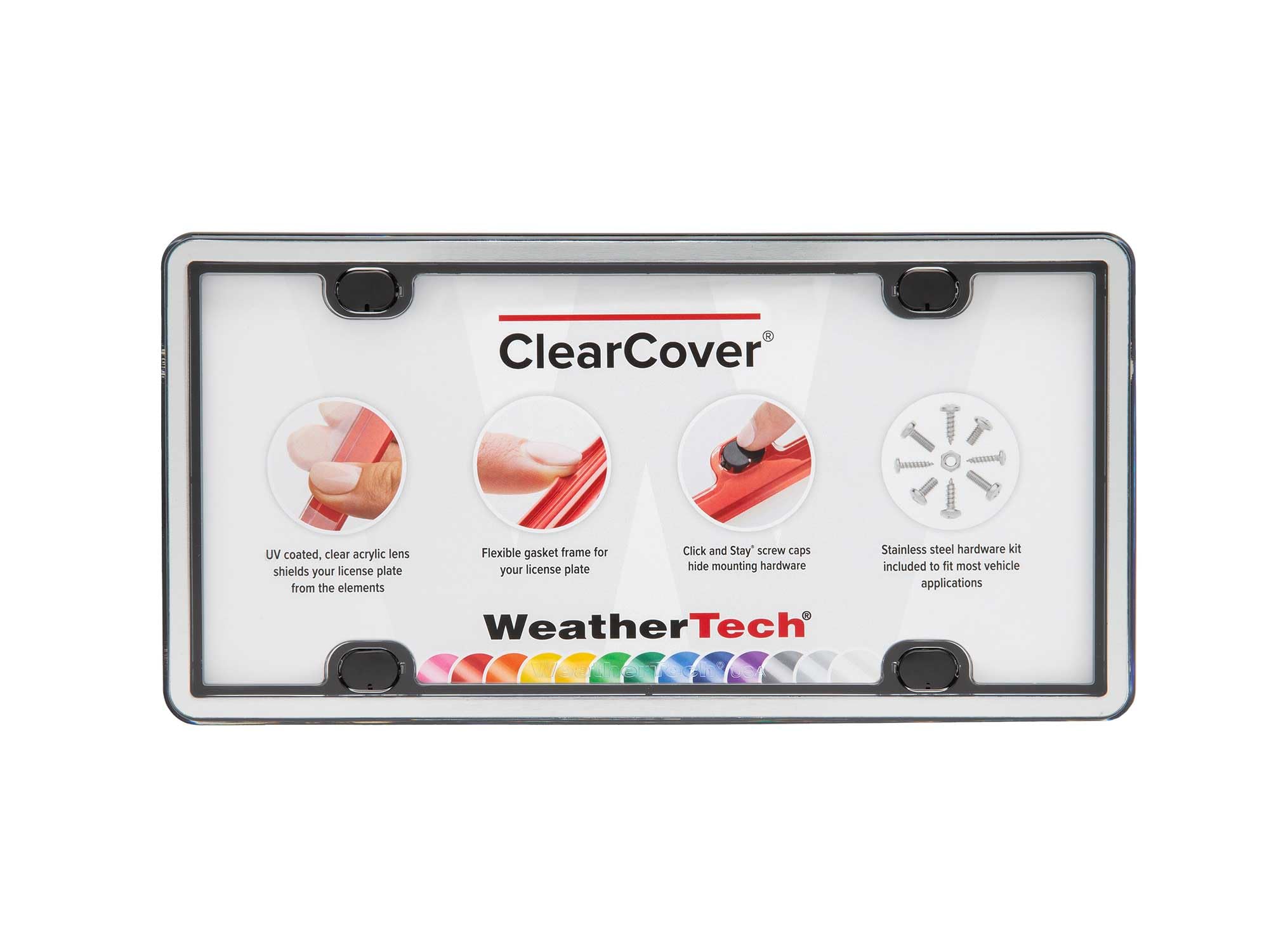 weathertech-clearcover-license-plate-cover-clear-acrylic-black-frame image 8