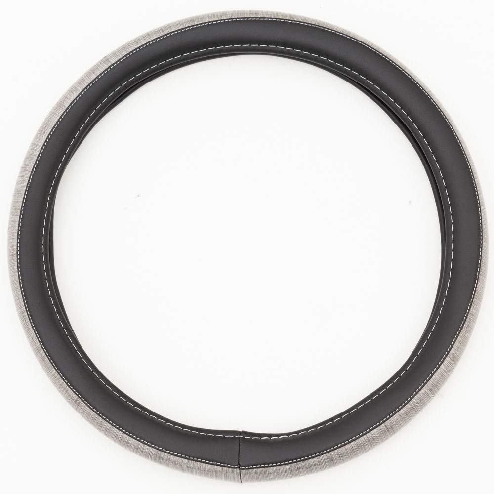 bdk-carbella-glitter-steering-wheel-cover-silver-14-5-15-inch image 1