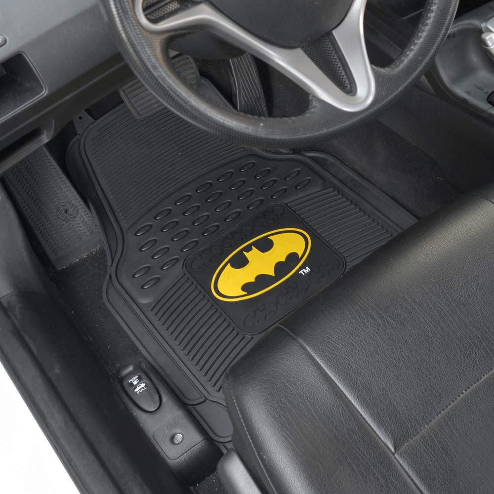 bdk-batman-heavy-duty-rubber-floor-mats-3-piece-set-all-weather-protection image 2