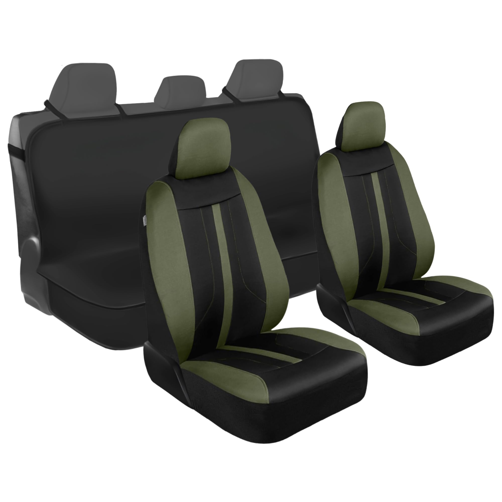 motor-trend-red-cloth-car-seat-covers-for-front-seats-premium-automotive-bucket- image 8