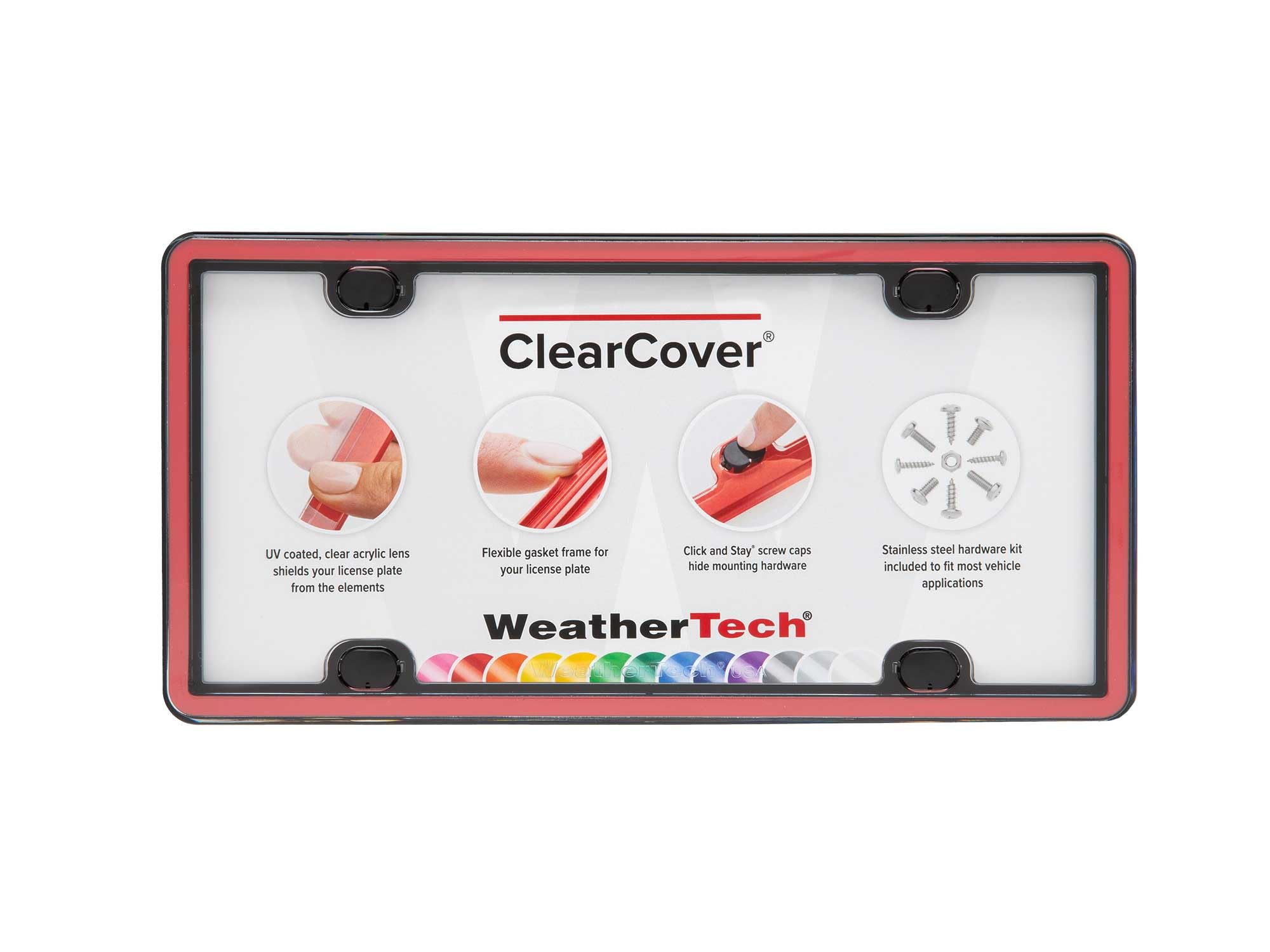 weathertech-clearcover-license-plate-cover-clear-acrylic-black-frame image 7