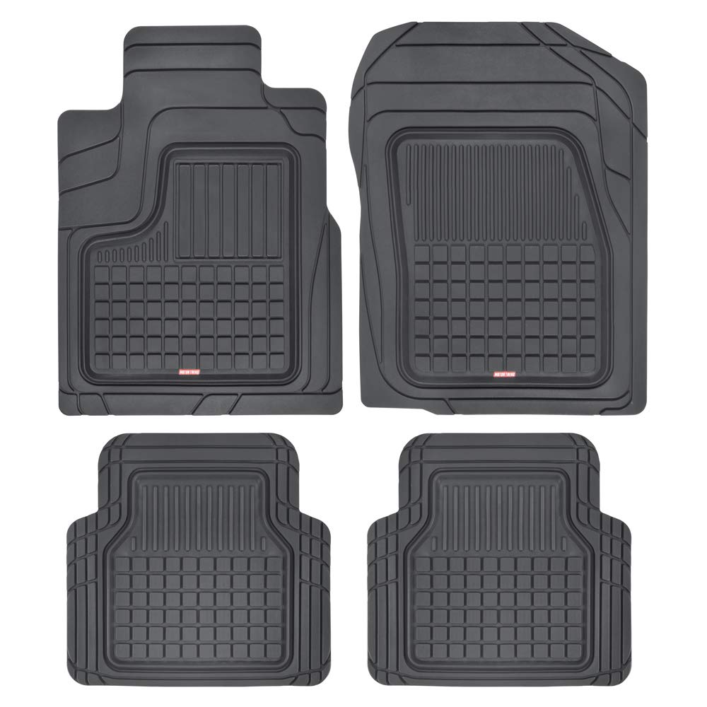 bdk-performance-plus-4-piece-all-weather-rubber-floor-mats-heavy-duty-trimmable- image 1