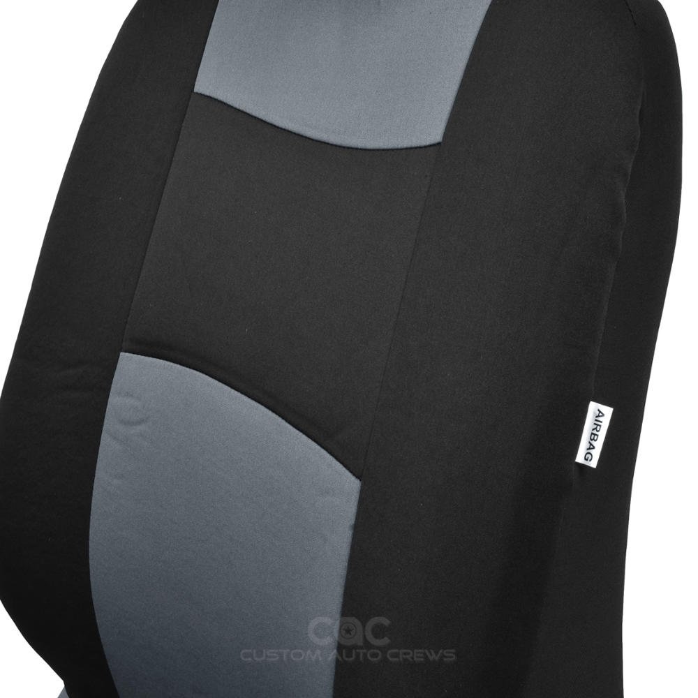 bdk-polypro-black-grey-car-seat-covers-full-set-with-motor-trend-flextough-all-w image 6