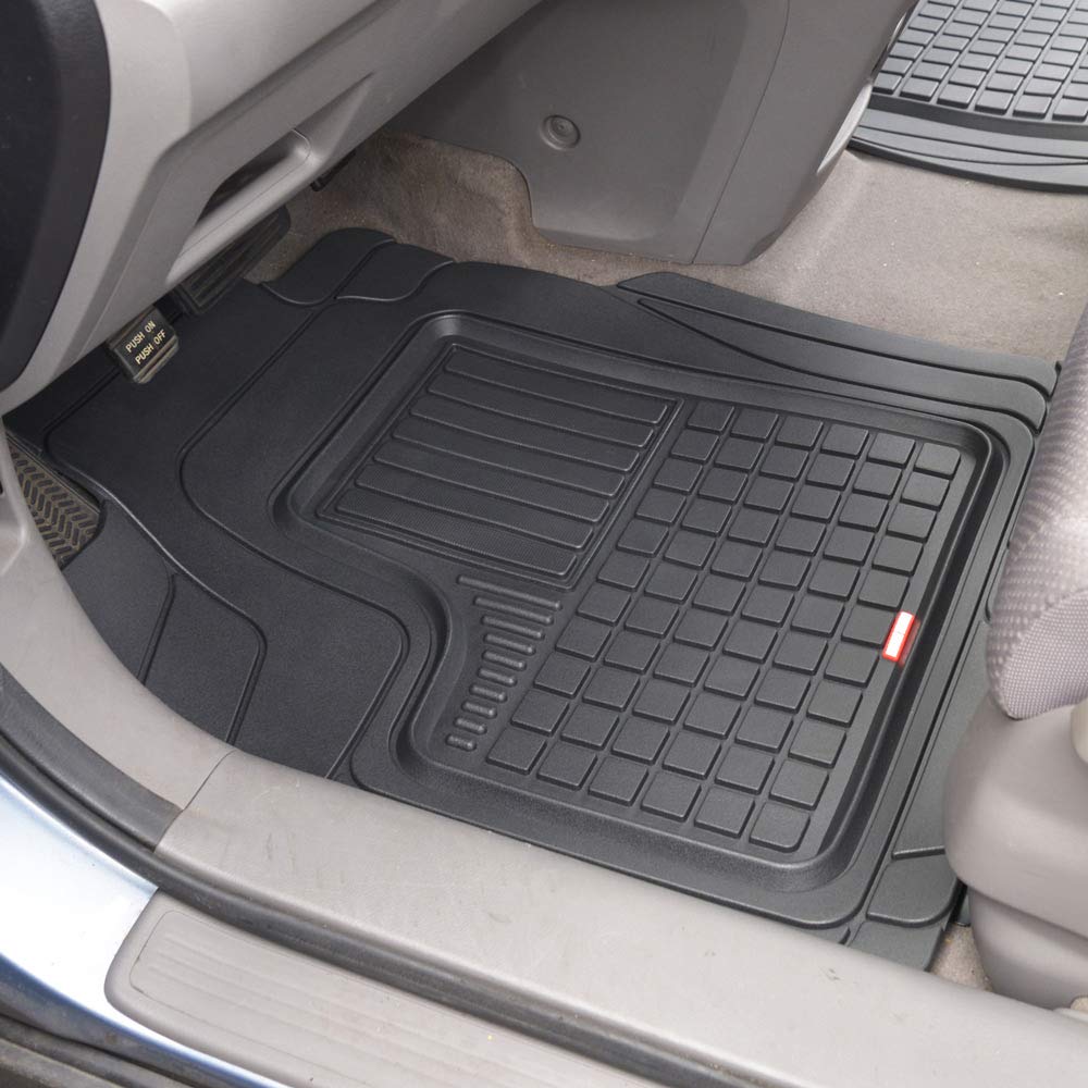 bdk-performance-plus-4-piece-all-weather-rubber-floor-mats-heavy-duty-trimmable- image 5