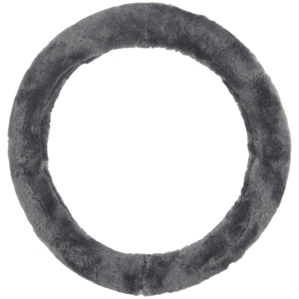 bdk-sheepskin-faux-wool-fleece-steering-wheel-cover-warm-cozy-universal-fit-14-5 image 2