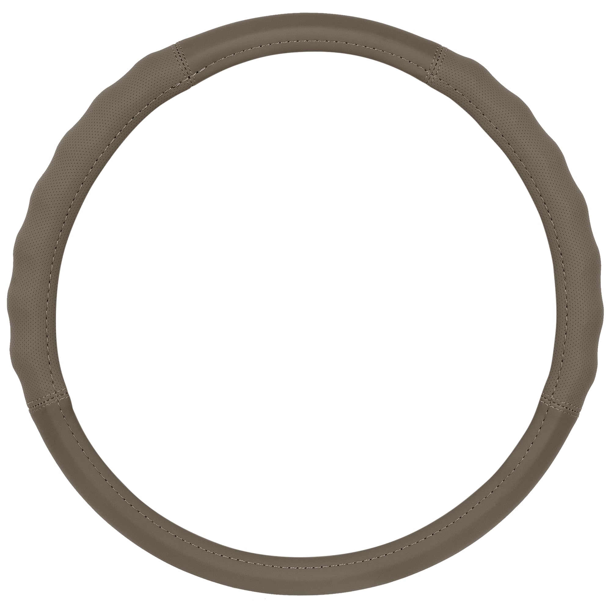 motor-trend-soft-touch-leather-beige-steering-wheel-cover-universal-fit-14-5-15- image 8