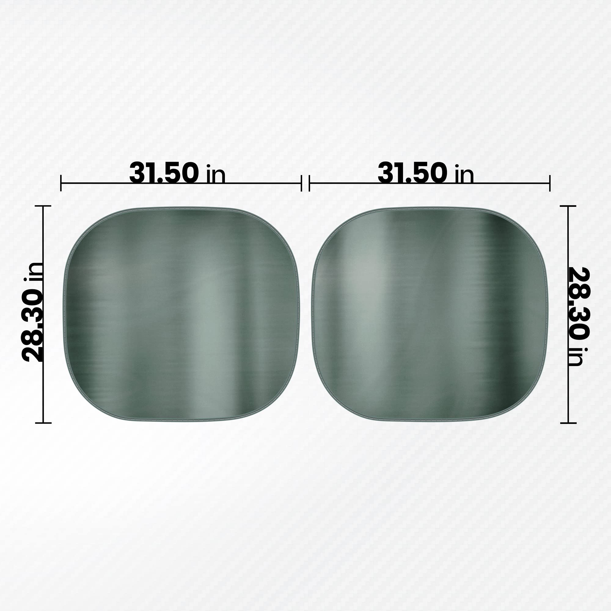 bdk-2-piece-metallic-charcoal-gray-car-window-sun-shade-universal-front-windshie image 7