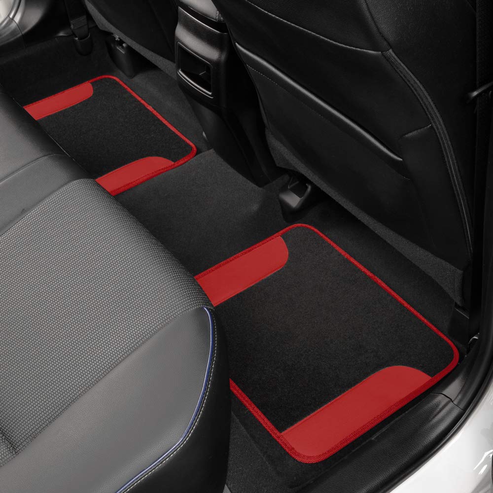 bdk-red-all-weather-heavy-duty-car-floor-mats-universal-fit-front-rear image 6