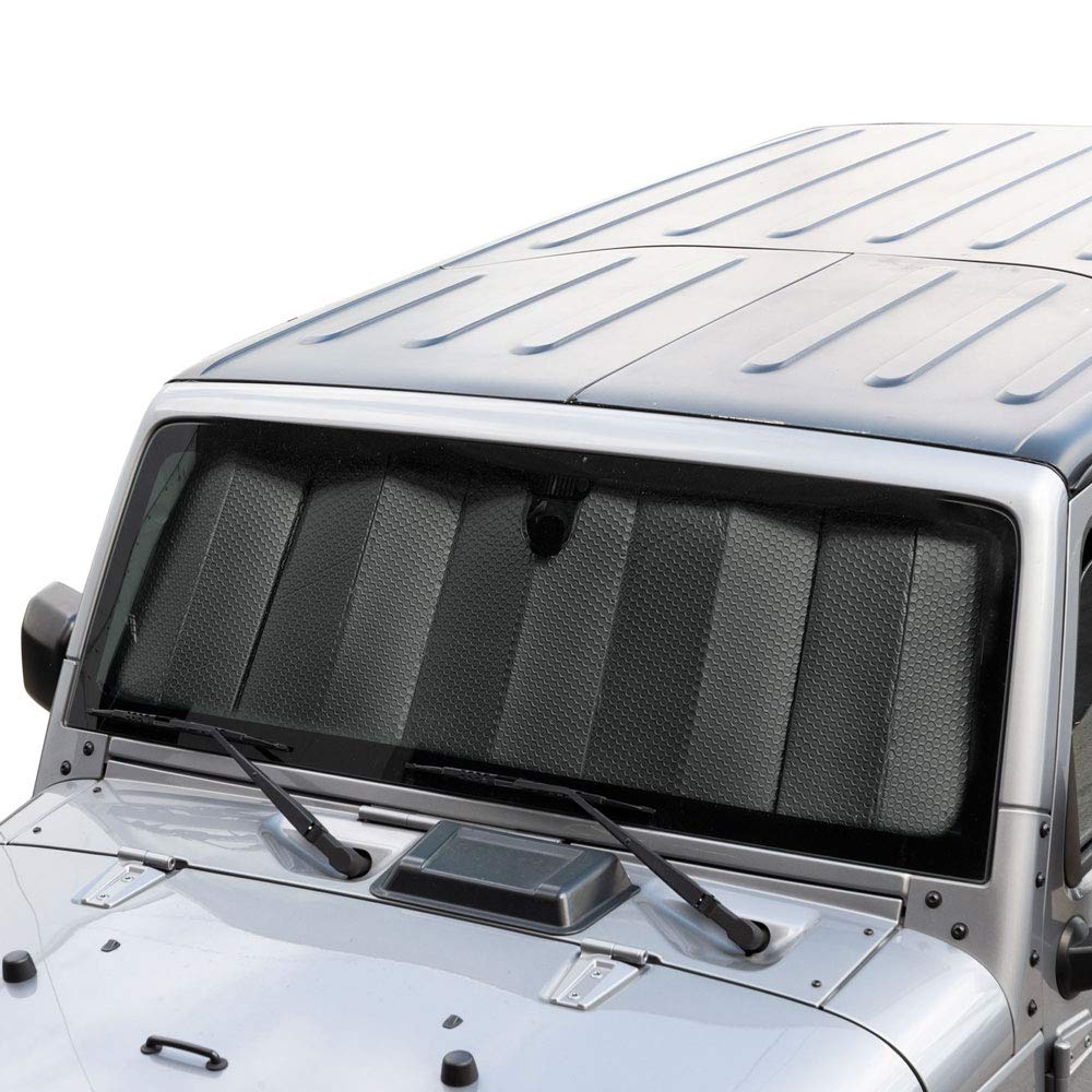 bdk-custom-fit-windshield-sun-shade-for-jeep-wrangler-gladiator-53-x-16-5 image 4