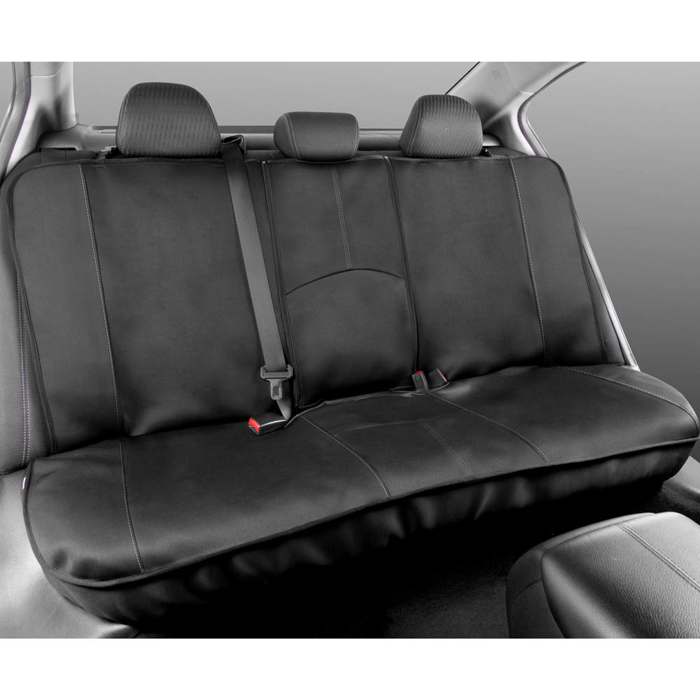 motor-trend-two-tone-premium-front-seat-covers-with-waterproof-rear-protector-bl image 5