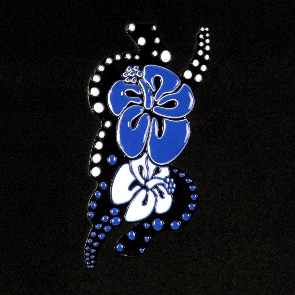 bdk-universal-fit-4-piece-carpet-floor-mat-set-hawaiian-flower-blue image 3